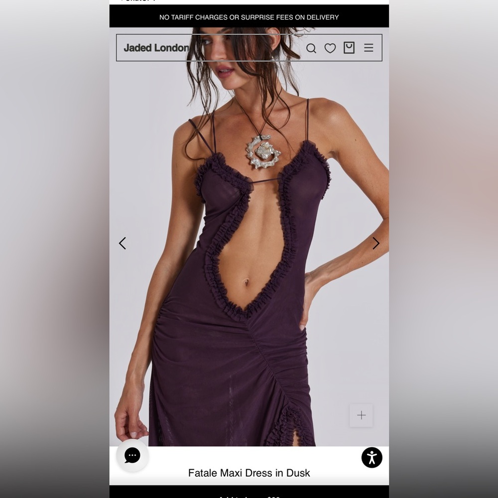 Jaded London Dusk Purple Strapless Plunge Maxi Dress (SOLD OUT EVERYWHERE)